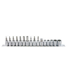 Var Outils Kit 12 Douilles 6P 3Embouts Torx+Adapt Clé Dynamo